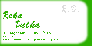 reka dulka business card